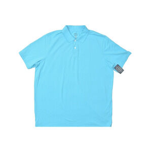 NEW St. John's Bay Men's Big & Tall 3XLT Polo Shirt Blue Stretch